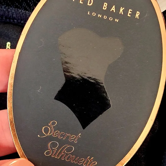 NWT Ted Baker Pointelle Deep V Plunge Swimsuit in Black 4 - Picture 9 of 11